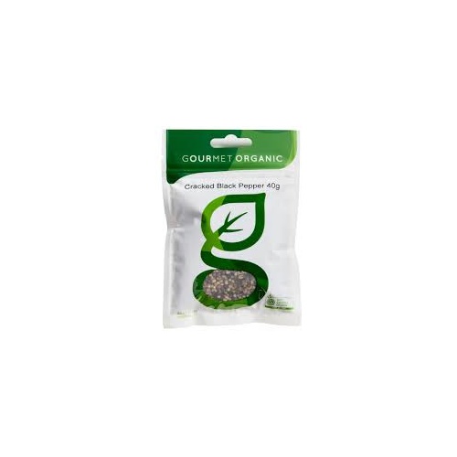 Gourmet Organic Herbs Organic Cracked Black Pepper 40g