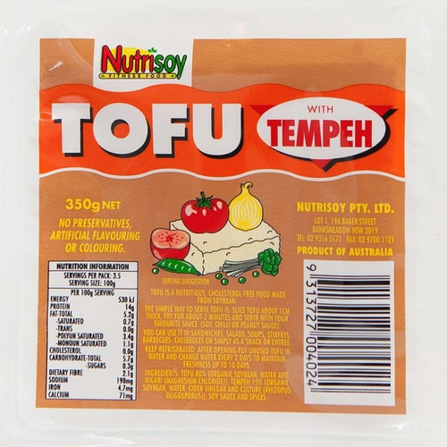 Nutrisoy Tofu with Tempeh 350g