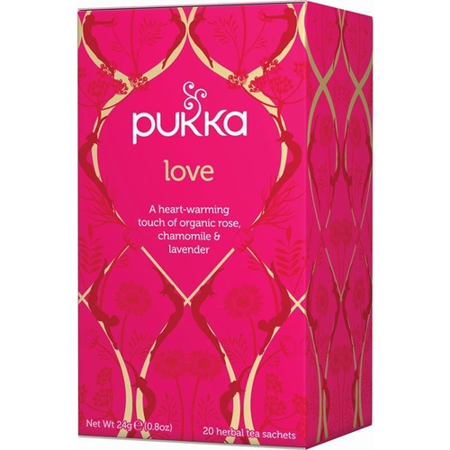 Pukka Love Organic Rose Chamomile & Lavender Tea (20 bags)