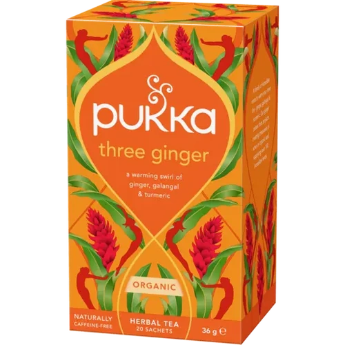 Pukka Three Ginger Galangal & Turmeric Tea (20 Bags) 36g