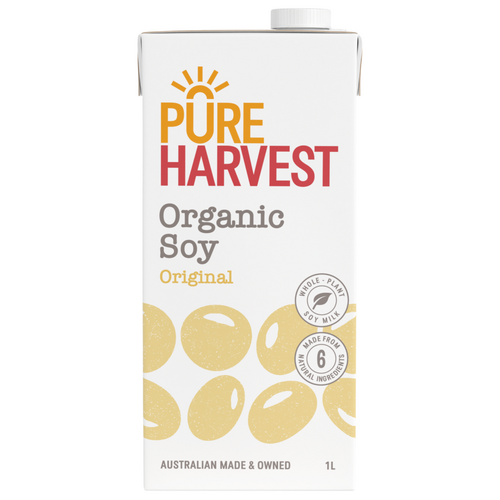 Pure Harvest Organic Soy Milk Original + Calcium 1L