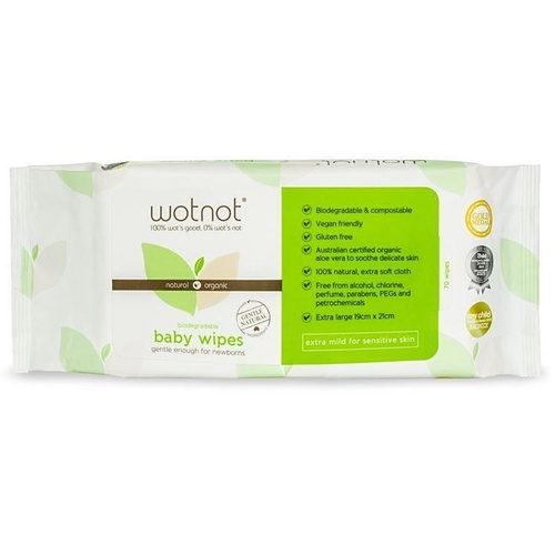 Wotnot Biodegradable Baby Wipes (70 wipes)