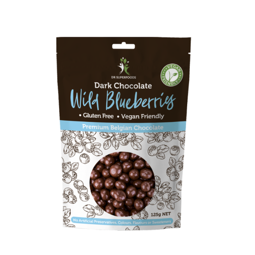 Dr Superfoods Dark Chocolate Wild Blueberries 125g