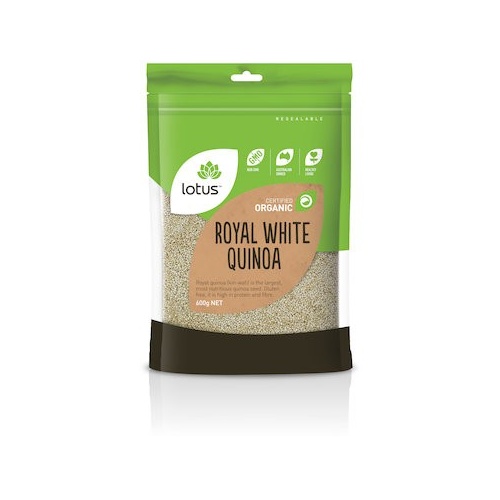 Lotus Organic Royal White Quinoa Grain 600g
