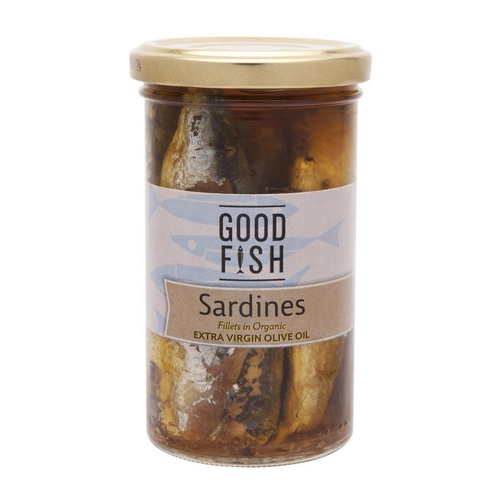 Good Fish Sardines in Extra Virgin Olive Oil (Jar) 195g