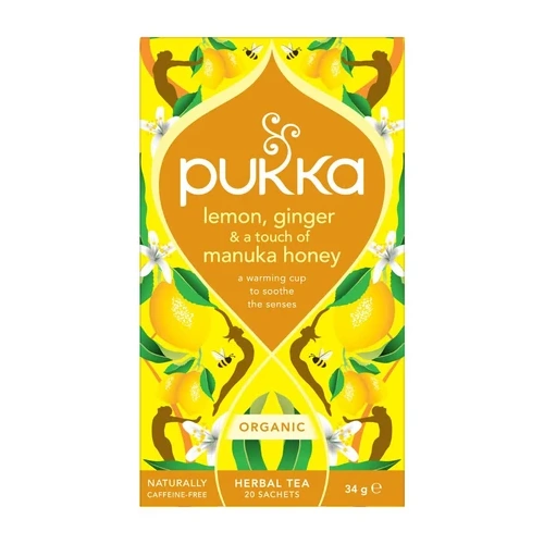 Pukka Lemon Ginger & Manuka Honey Organic (20 Tea Bags)