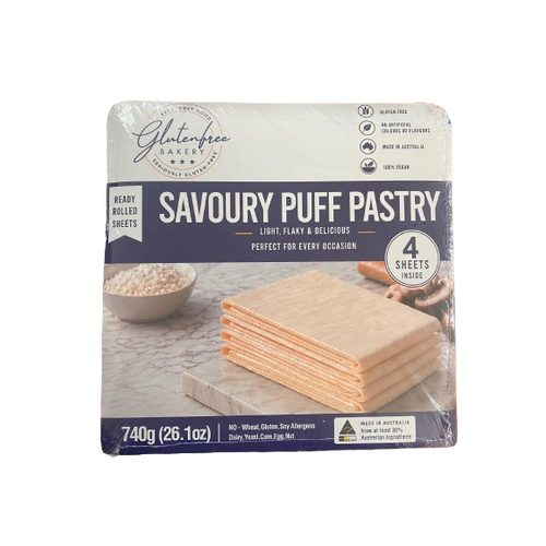 Gluten Free Bakery Savoury Puff Pastry (4 Pack) 740g