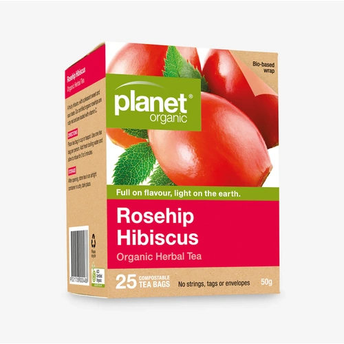 Planet Organic Rosehip Hibiscus 25 Teabags