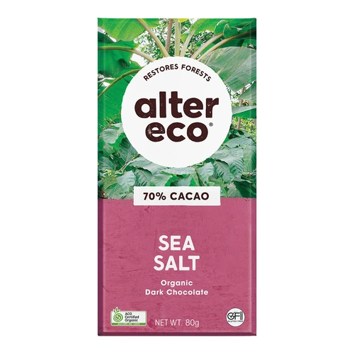 Alter Eco Sea Salt 70% Cacao 80g