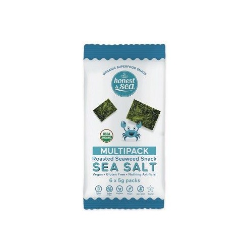 Honest Sea Roasted Seaweed Snack (Sea Salt) Multipack 6x5g