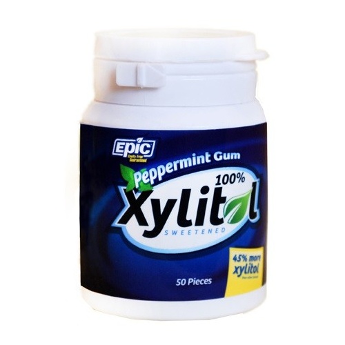 Epic PEPPERMINT Xylitol Gum (50 Pieces) 75g