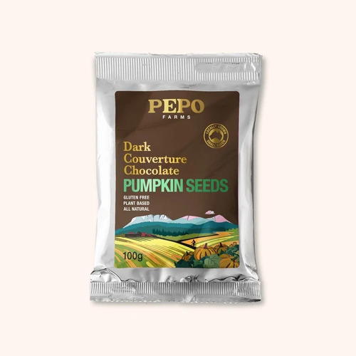Pepo Farms Dark Chocolate Coated Pumpkin Seeds 100g
