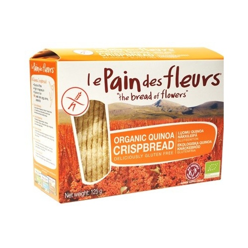 Le Pain Des Fleurs Organic Gluten Free Quinoa Crispbread (Orange) 125g 