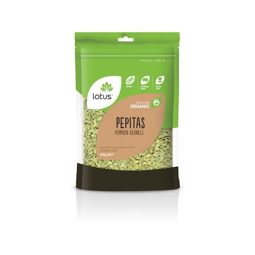 Lotus Organic Pumpkin Kernels (Pepitas) 500g