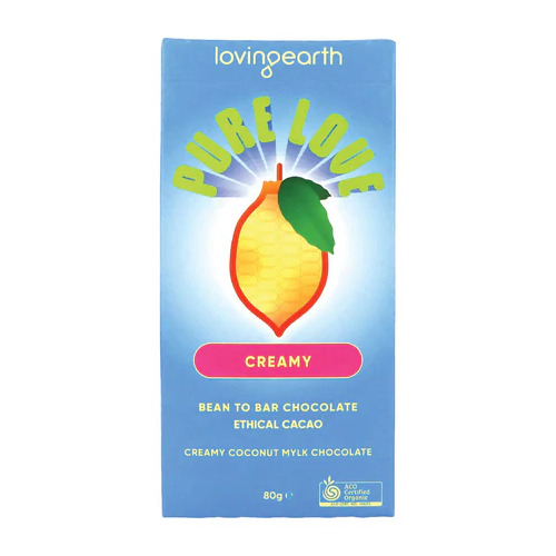 Loving Earth Organic Raw Creamy Coconut Mylk Chocolate 80g 