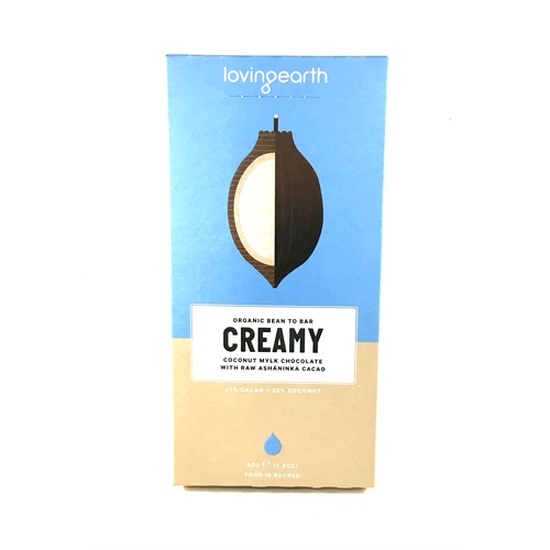 Loving Earth Organic Raw Creamy Coconut Mylk Chocolate 80g 