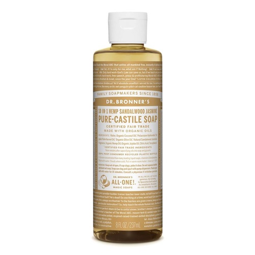 Dr Bronners Sandalwood & Jasmine Pure Castile Liquid Soap 237ml