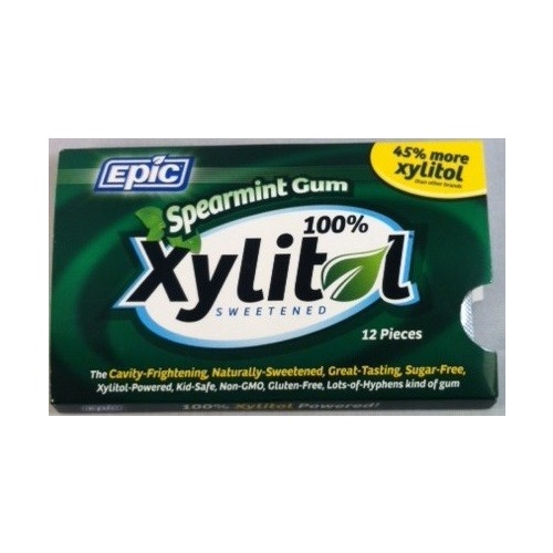 Epic SPEARMINT Xylitol Gum (12 Pieces) 18g
