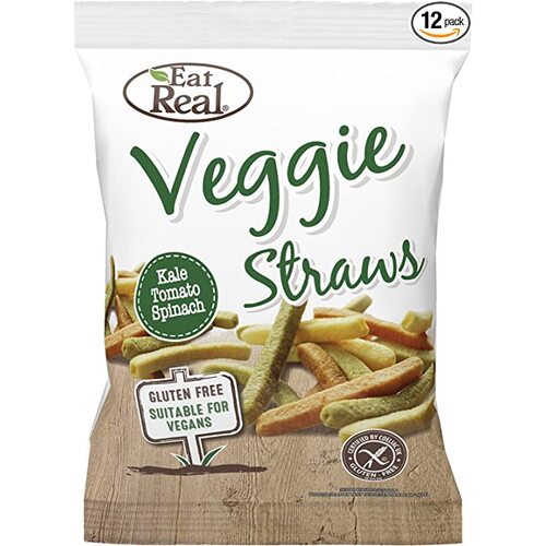 Eat Real Gluten Free Veggie Straws Kale Tomato & Spinach 113g