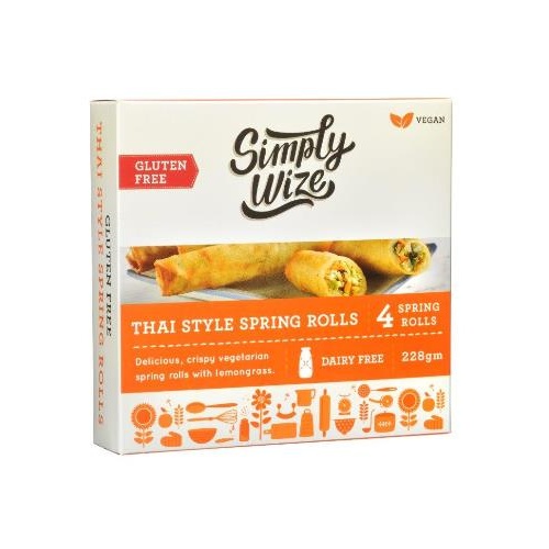 Simply Wize Thai Style Spring Rolls (4 Pack) 228g
