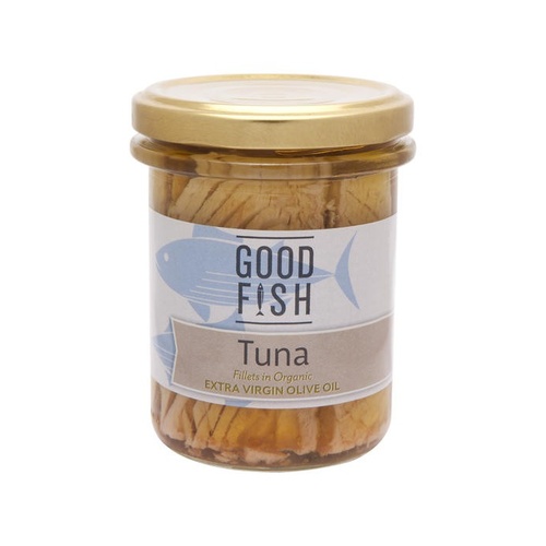 Good Fish Tuna Fillets in Organic Extra Virgin Olive Oil (Jar) 195g 