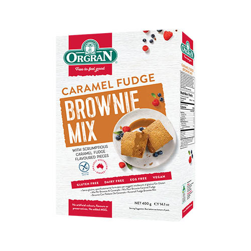 Orgran Gluten Free Caramel Fudge Brownie Mix 400g