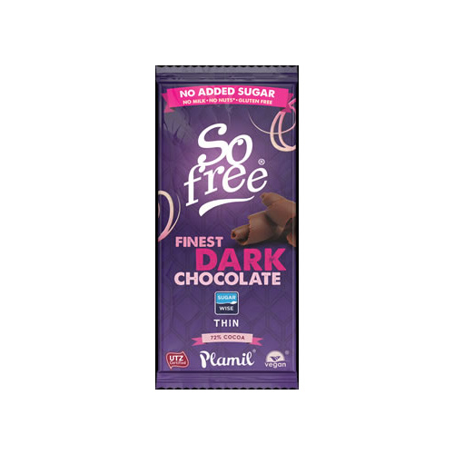 Plamil So Free Finest Dark Chocolate (72% Cocoa) 80g