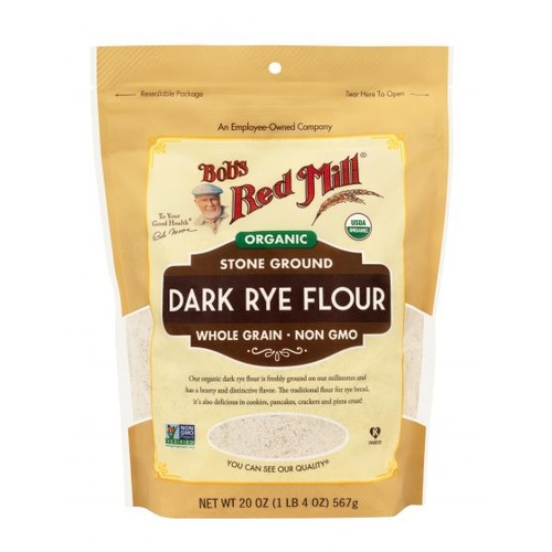 Bobs Red Mill Organic Whole Grain Dark Rye Flour 567g
