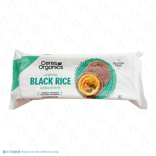 Ceres Organics Black Rice Crackers (Thailand Riceberry) 115g