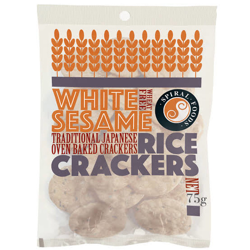Spiral White Sesame Cracker 75g