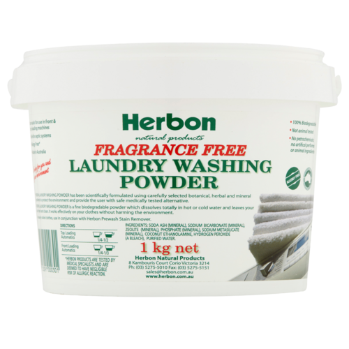 Herbon Laundry Powder (Fragrance Free) 1kg