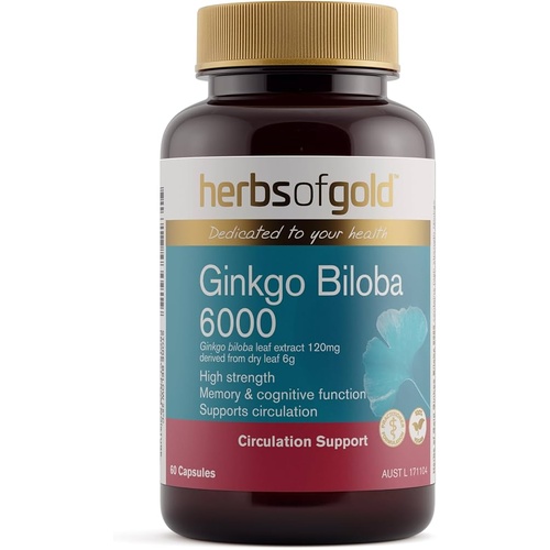 Herbs Of Gold Ginkgo 6000 60c