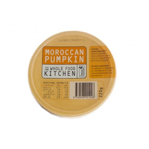 Whole Food Kitchen Moroccan Pumpkin Dip 200g