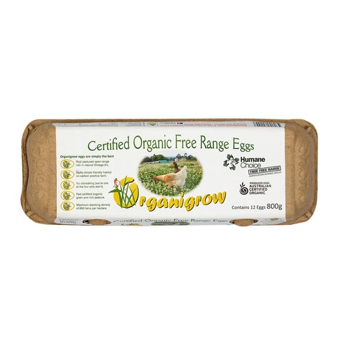 Organigrow Free Range Eggs (Dozen) 600g