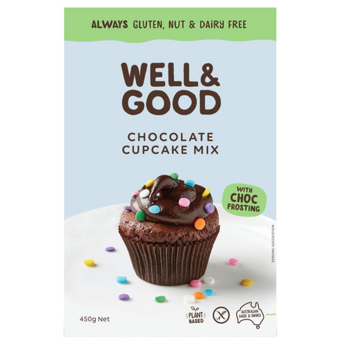 Well & Good Gluten Free Chocolate Cupcake Mix 450g