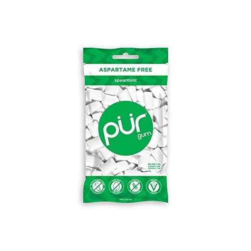 Pur Spearmint GUM Aspartame Free (55 Pieces) 77g