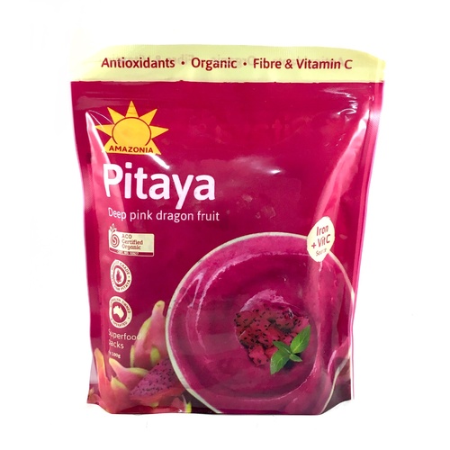 Amazonia Pitaya Deep Pink Dragon Fruit (4x100 Pack) 400g