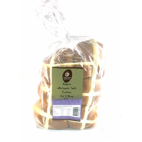 Ancient Grains Spelt Hot X Buns Fruitless 540g