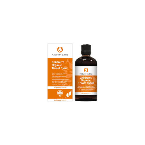 KiwiHerb Children's Organic Throat Syrup 100ml